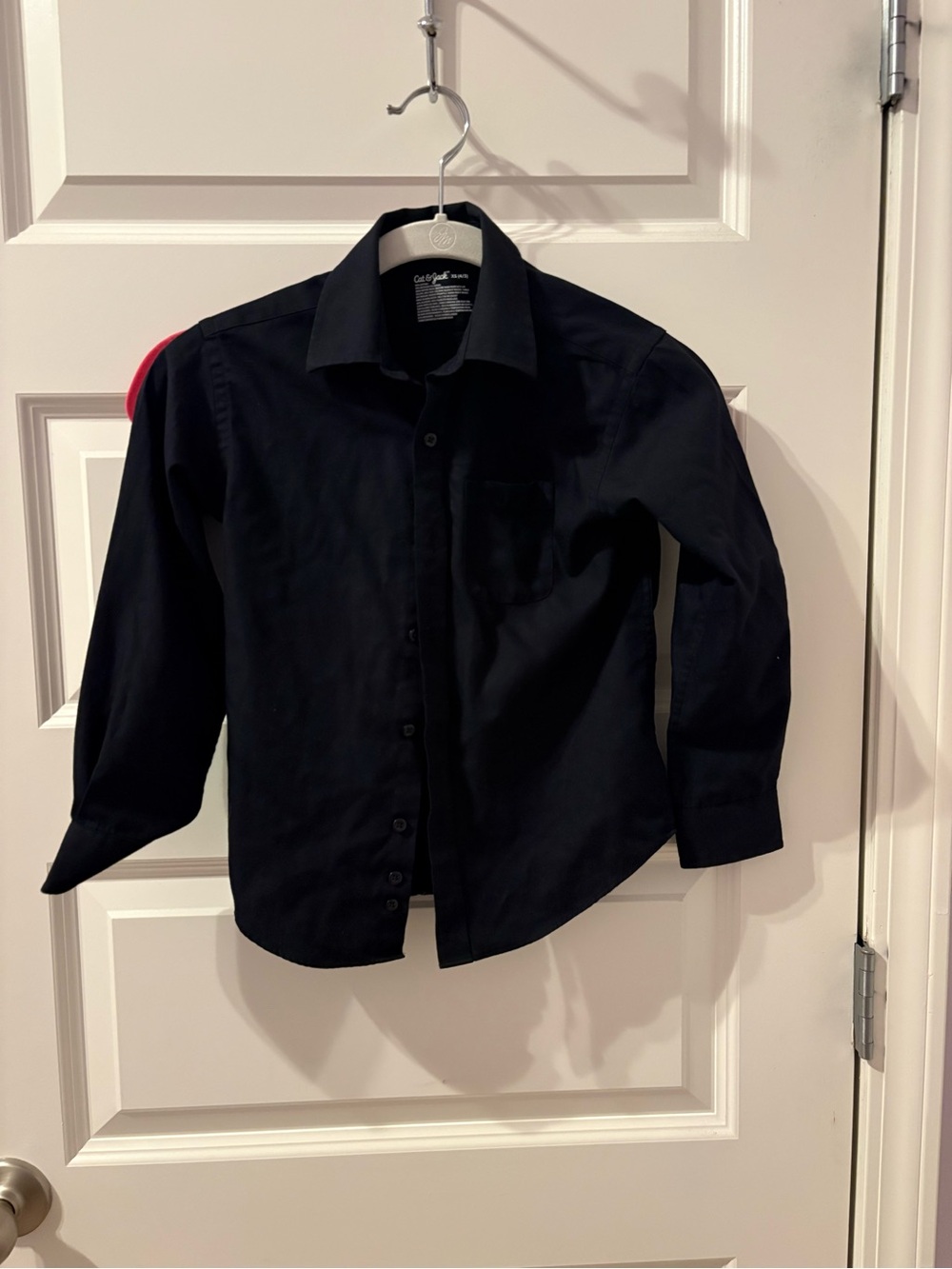 Cat & Jack Black Collared Button-Front Shirt